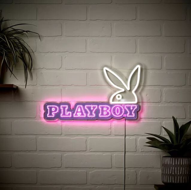 Officially Licensed Playboy Bunny Logo Neon LED Decorative Light Up Hanging Sign gallery