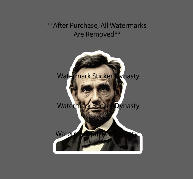 Abraham Lincoln Sticker Waterproof Decal President History USA America Gift NEW