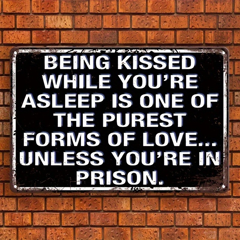 Vintage Style Humorous Metal Sign Features Playful Quotes Iron Wall Art Decor gallery