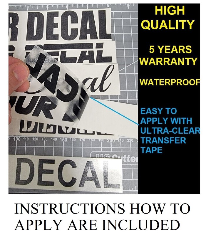 Custom Made Decal Sticker Vinyl For Car, Motorcycle, Truck, Bike, RV,ANY TEXT (9 gallery