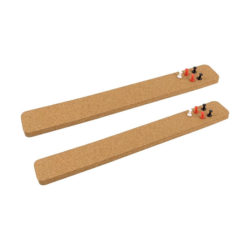 2 Pcs Felt Pin Bulletin Cork Board Bar Strips 15 x 2-1/2 Inches for Office, S…