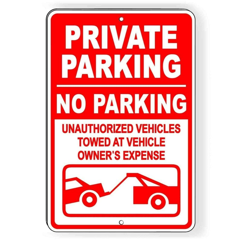 Private Parking No Parking Violators Will Be Towed Sign / Decal Property