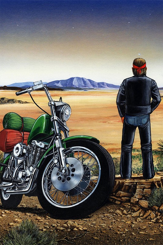 Ghost Rider David Mann Cult Biker Print Wall Art Home Decor – POSTER 20×30