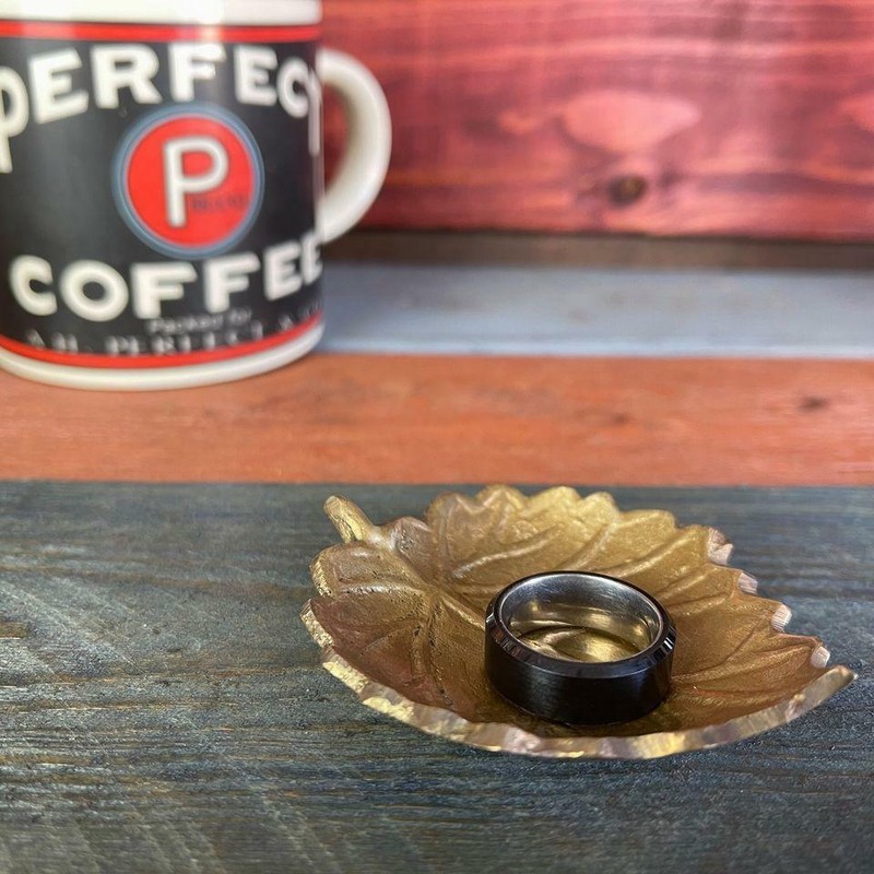 Solid Brass Mid-Century Leaf Ashtray gallery