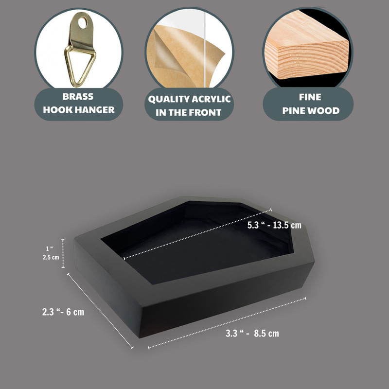 Empty Coffin Shadow Box Frame with Acrylic Front Deep Display Case Wall Hanging gallery