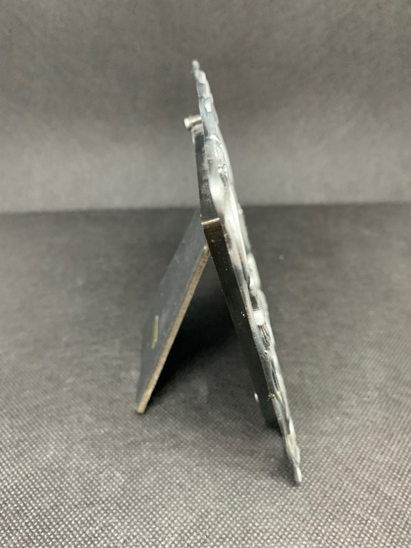 Vintage Floral Photo Frame Mini Picture 3"x 3" Taiwan Metal Standing 1994 gallery