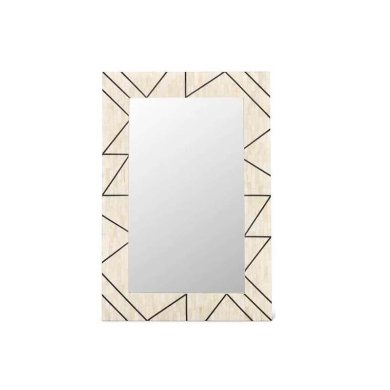 36×24 Inches Bone Inlay Mirror Frame Handmade Decor Design Wood Frame Home Decor