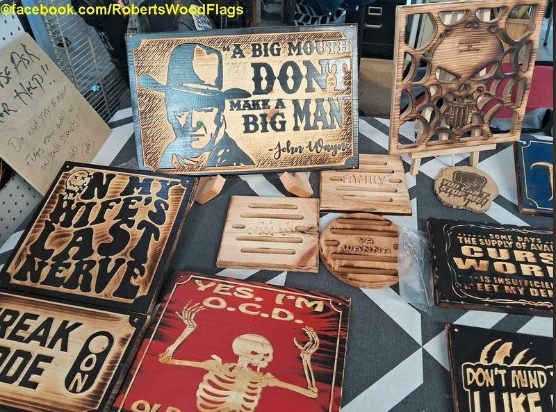 Stay Sharp Wood Wall Art Patriot Sign 11.25x22x.75 In gallery