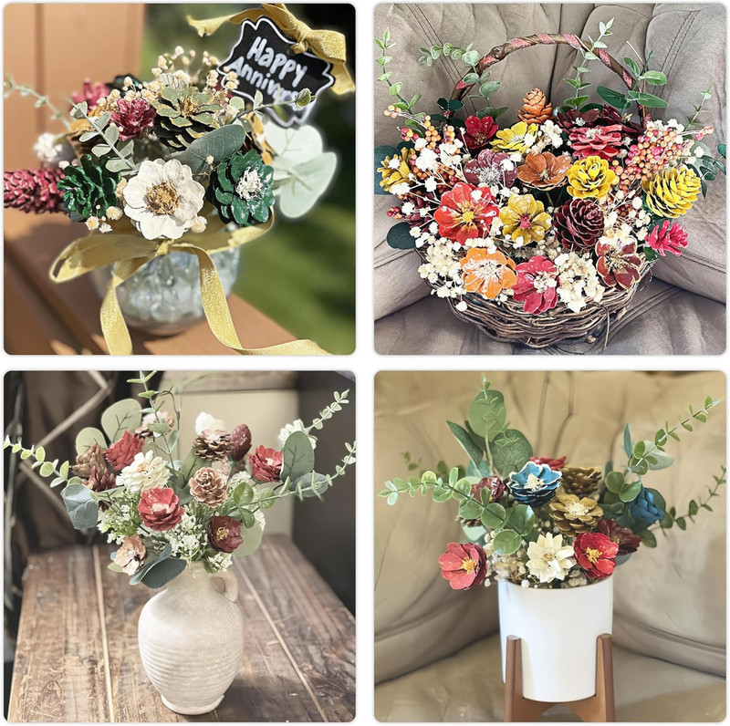 18pcs Eucalyptus Stems Artificial Eucalyptus Leaves Stems Artificial Fake Flo... gallery