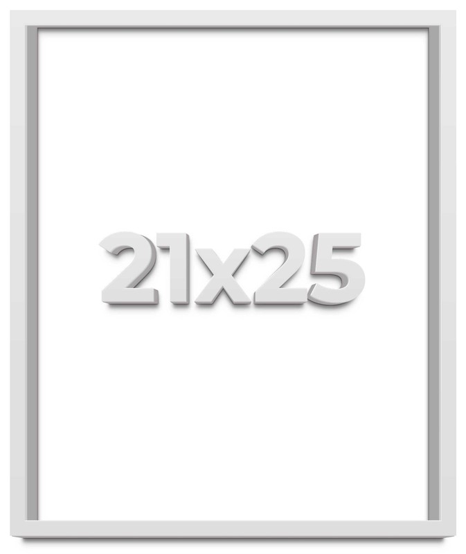 21×25 Shadow Box Frame White | 1 Inches Deep Real Wood Contemporary Shadowbox Di