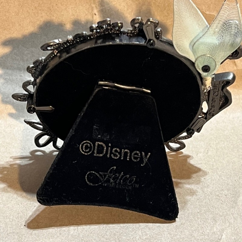 Disney 3.5x3.5 Picture Frame Silver Tinker Bell Fairies Floral Pewter Tone Artco gallery