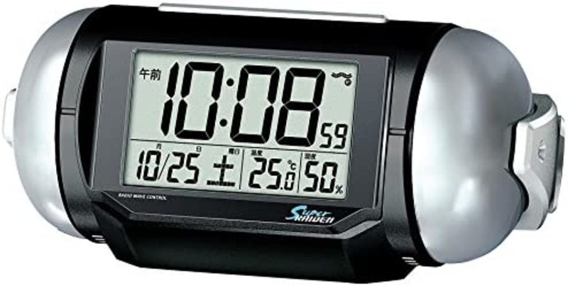 SEIKO Alarm Clock NR523K Radio waves Digital Loud volume PYXIS SUPER RAIDEN F/S