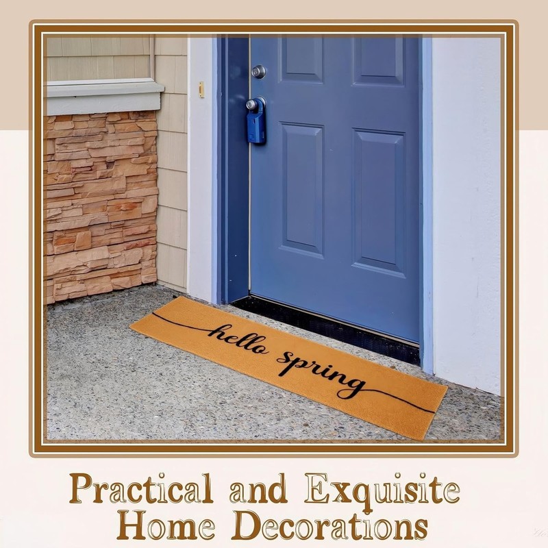 60" x 16" Extra Long Front Door Mat, Non Slip Large Outdoor Rug for Double gallery