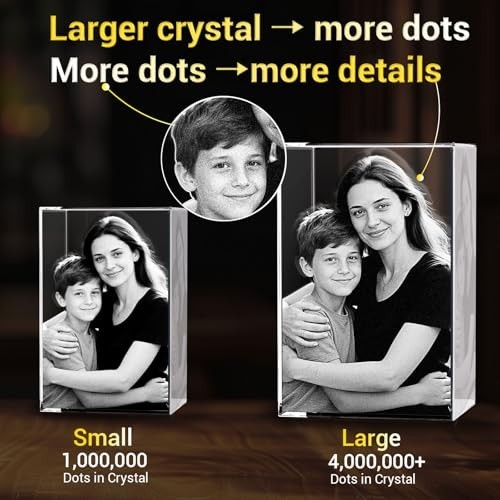 Personalized 3D Crystal Photo Engraved with K9 Crystal & Subsurface Laser Tech gallery