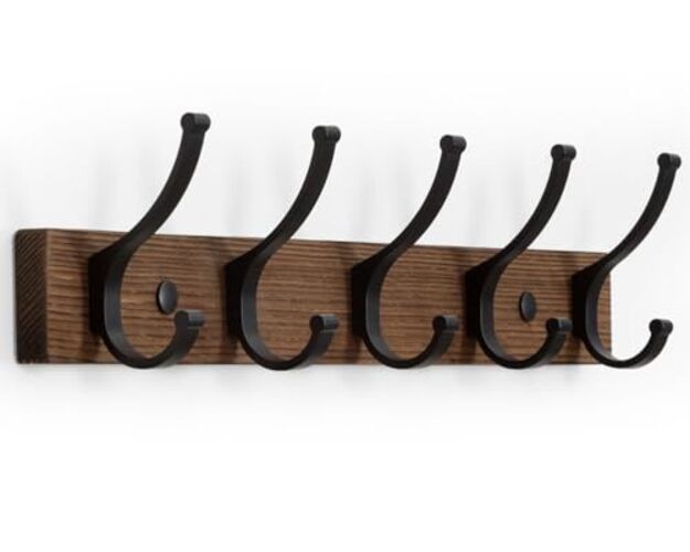 Optish Coat Rack Wall Mount6.5 Inches Wood Coat Hooks, Wall Hooks for 1 Brown gallery