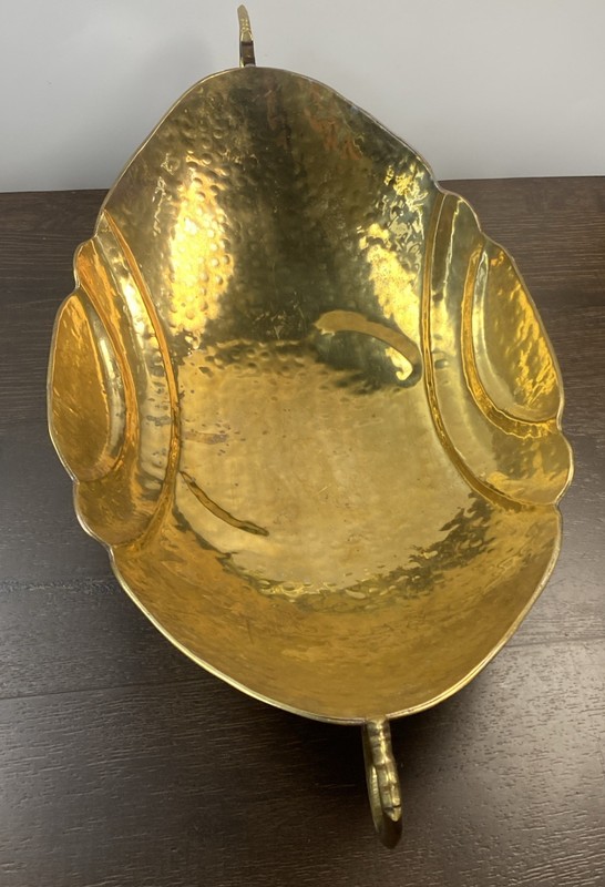 Vintage Brass Centerpiece Bowl Handmade Hand hammered Copper Brass Centerpiece