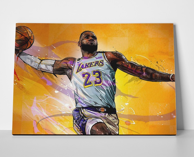 Lebron James Lakers Dunk Poster or Canvas
