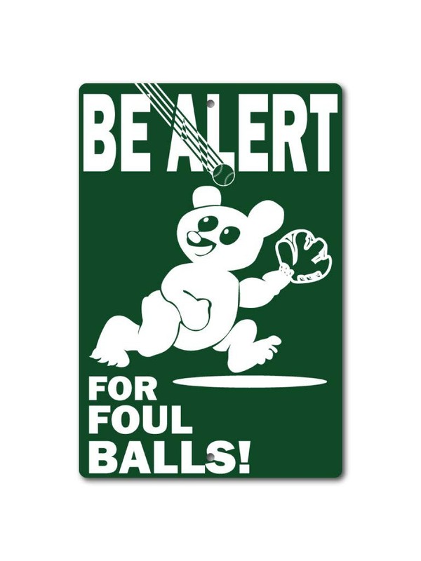 Wrigley Field Foul Ball Sign Tin Metal Signs 8×12 Inches (20x30cm)