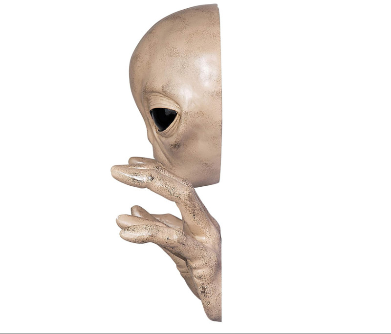 Rare The Alien Plaque by Design Toscano New 3 Piece Roswell Wall Sculpture BNiB gallery