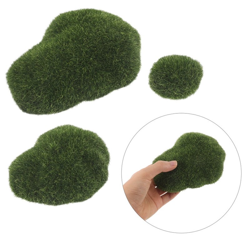 6 Pcs Moss Decor Faux for Plants Indoor Artificial Stone Ornament Decorative gallery