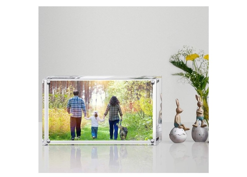 5×7 Inches Acrylic Picture Frame, Double Sided Clear Frameless Photo Frames w…