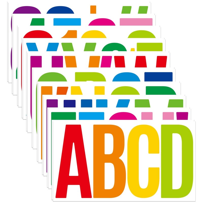 20 Sheets 6 Inch Letter Number Stickers, Self Adhesive Vinyl Capital Alphabet…