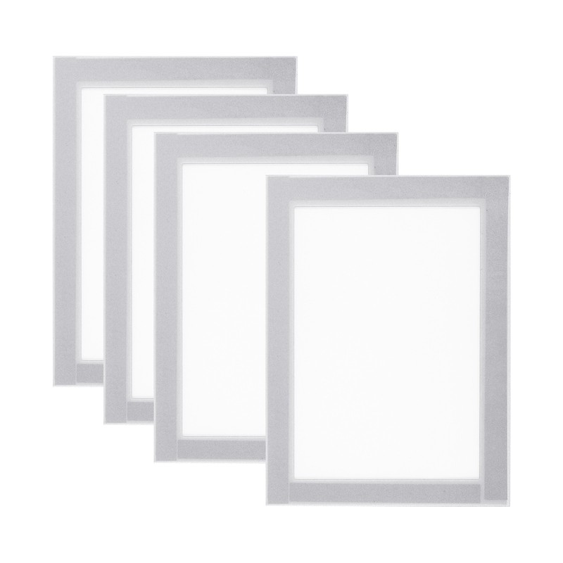 4×6 Magnetic Picture Frame, 4pcs A6 Magnetic Photo Frames, Silvery