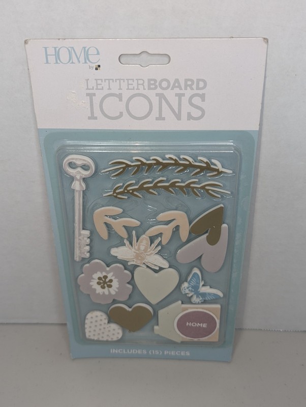 Home by DCWV Letterboard Icons “Home” 15 Pieces