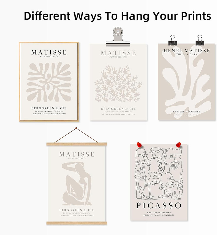 Henri Matisse Wall Art Prints Flower Abstract Canvas Pictures Aesthetic Beige Wa gallery