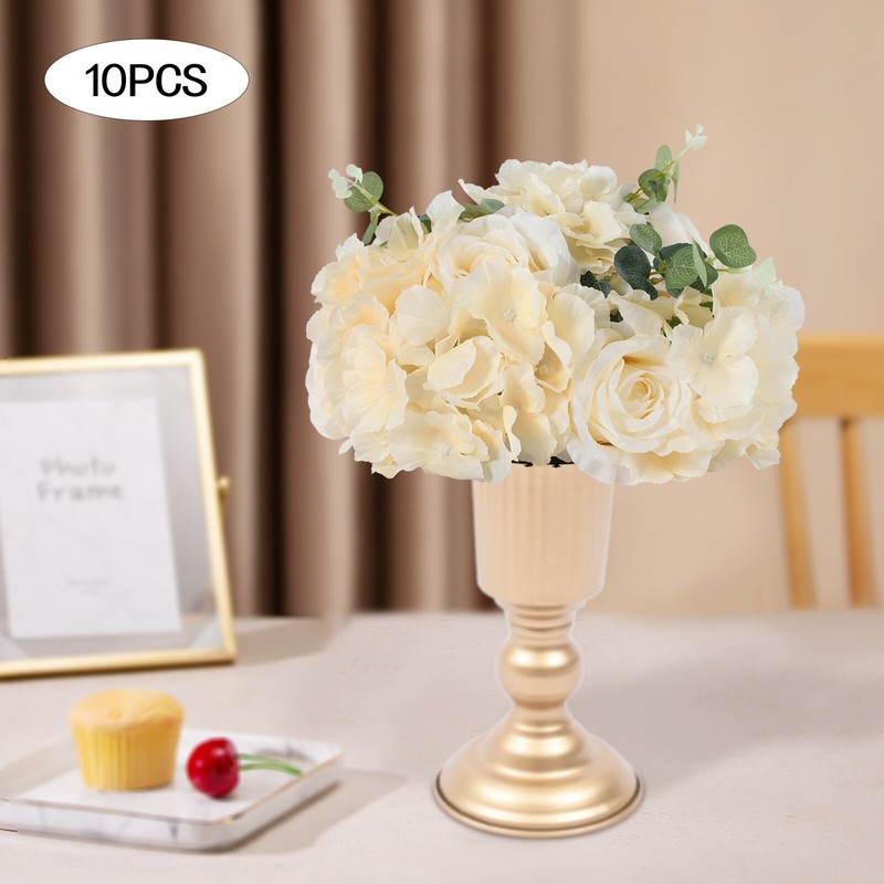 Flower Ball Centerpieces for Table 10 Pcs Fake Plastic Rose Centerpiece Flowers gallery