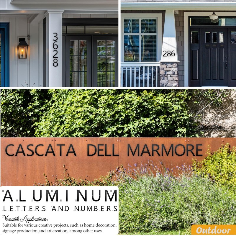 4 Inch House Numbers and Metal Letters for Outdoor Signs, 4 Inch, Black 0 gallery