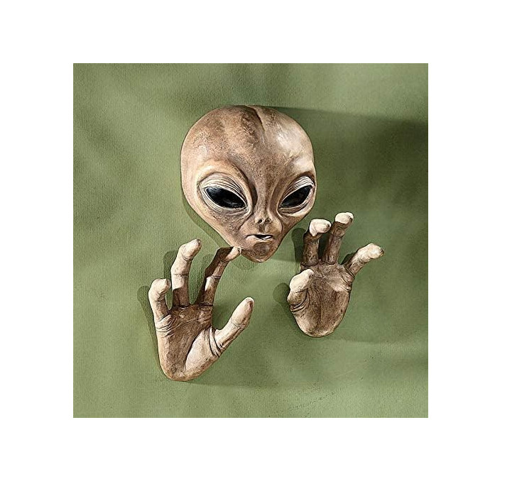 Rare The Alien Plaque by Design Toscano New 3 Piece Roswell Wall Sculpture BNiB gallery