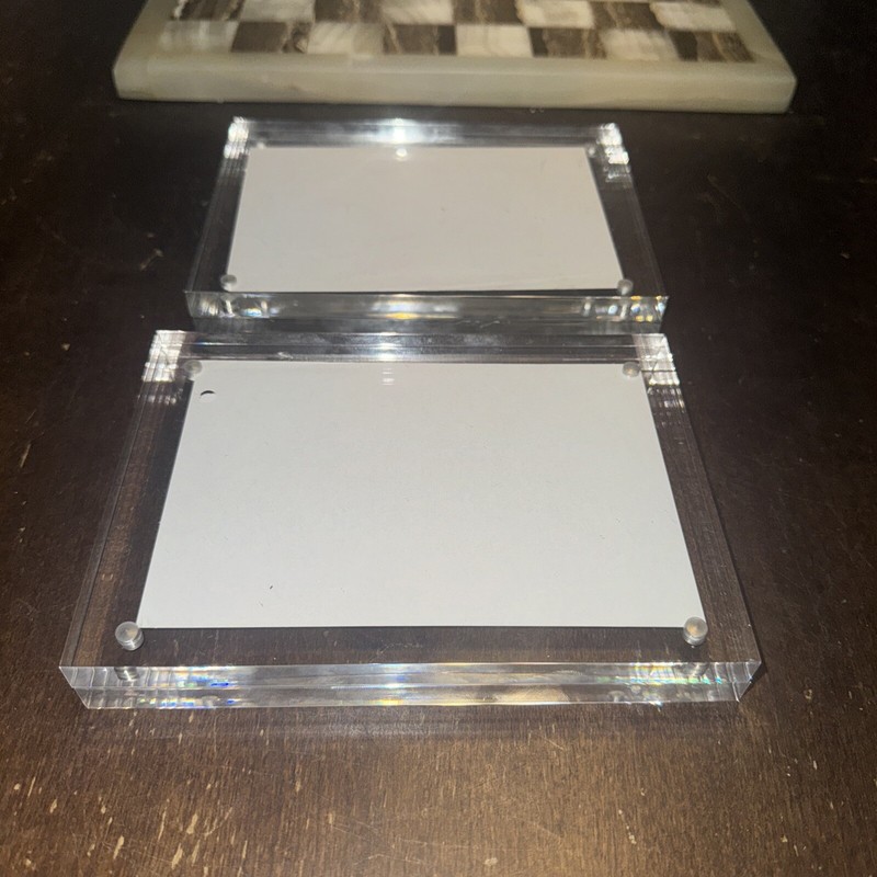 2 Acrylic Picture Frame 5 x 7 Inch Frame Horizontal Microfiber 10+10MM Thickness