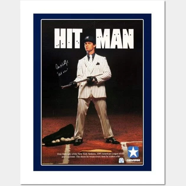 RARE! New York – Don Mattingly – HIT MAN Design Premium Poster