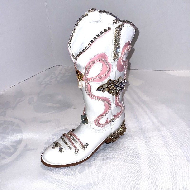 Jeweled Bedazzled Cowboy girl boot Original Artwork Sculpture decor Hand Crafted gallery