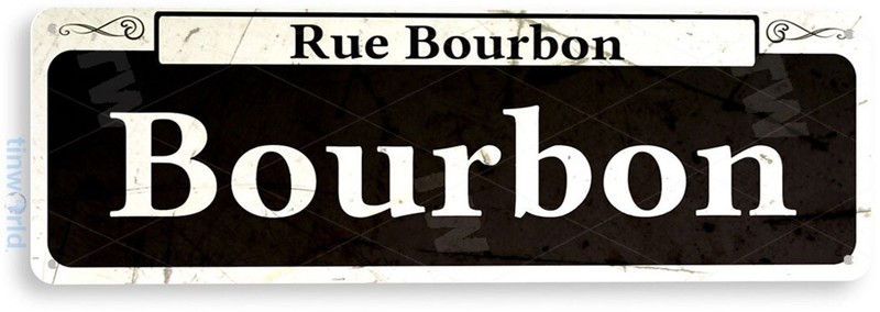 TIN SIGN Bourbon Street Rustic New Orleans Shop Market French Quarter A866