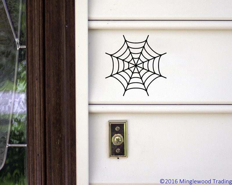 Spider's Web Vinyl Decal - Halloween Spooky Webbing - V1 Die Cut Sticker gallery