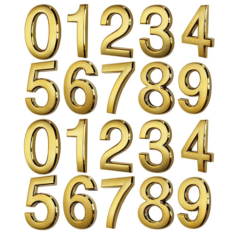 20 PCS Gold Mailbox Numbers, Self Adhesive Door Number Stickers for Office Ap...