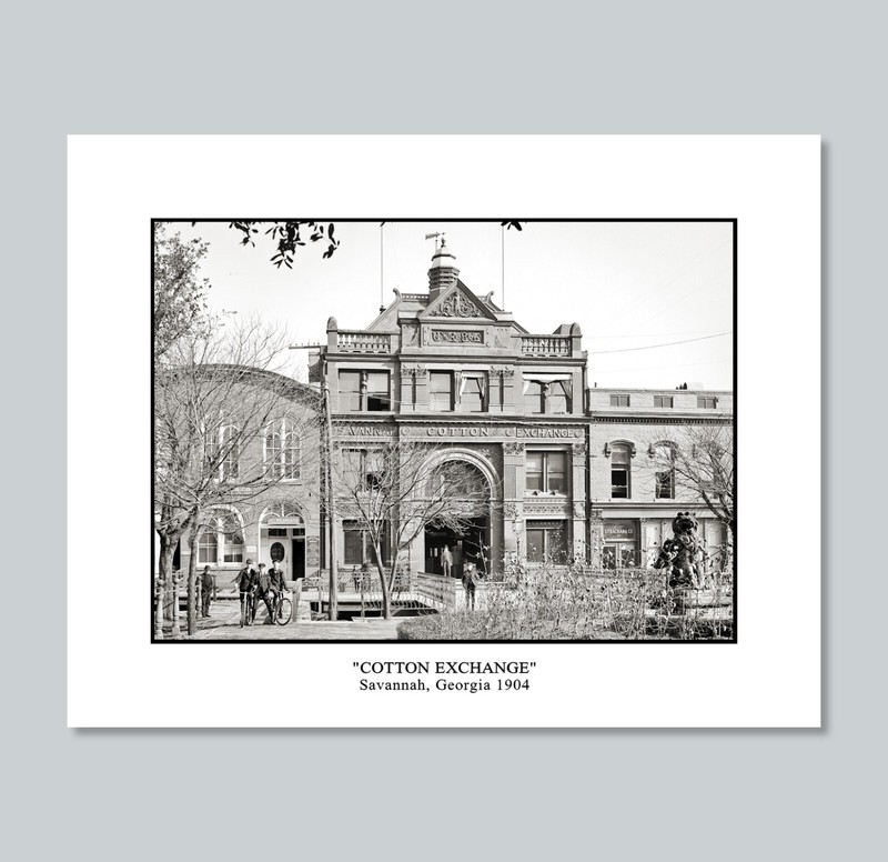 Vintage 1904 SAVANNAH, GA Caption Photo Picture COTTON EXCHANGE 8×10 11×14 16×20