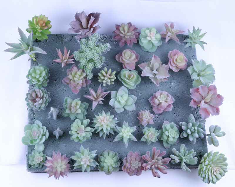 18 pcs PK Artificial Color Succulent Plants Unpotted Fake Lotus Plant Home Decor gallery