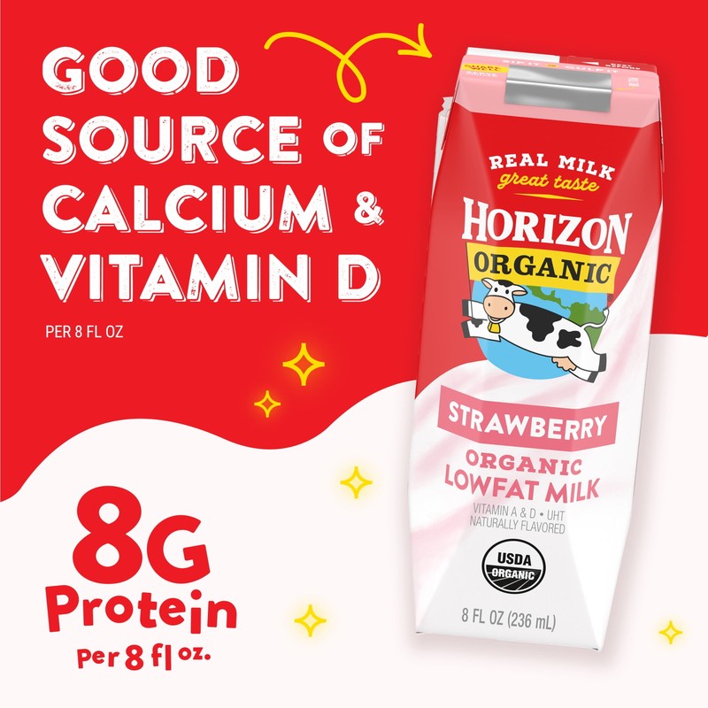 % Low Fat Milk Boxes, Strawberry, 8 fl oz, 12 Pack gallery