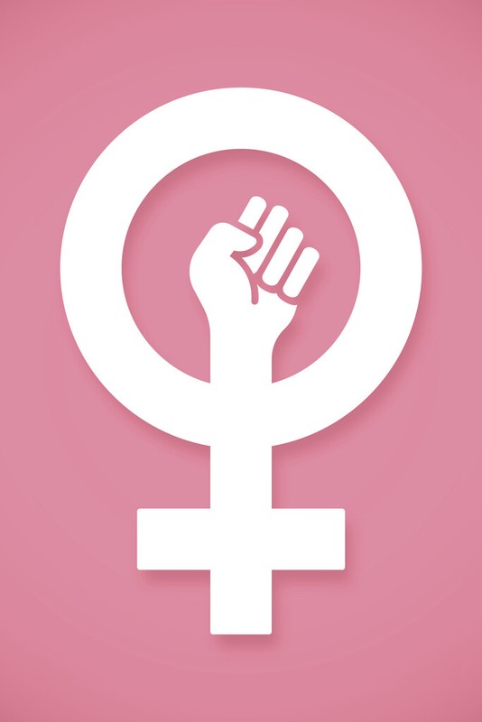 Feminist Female Empowerment Symbol Girl Power Art Print Poster 12×18