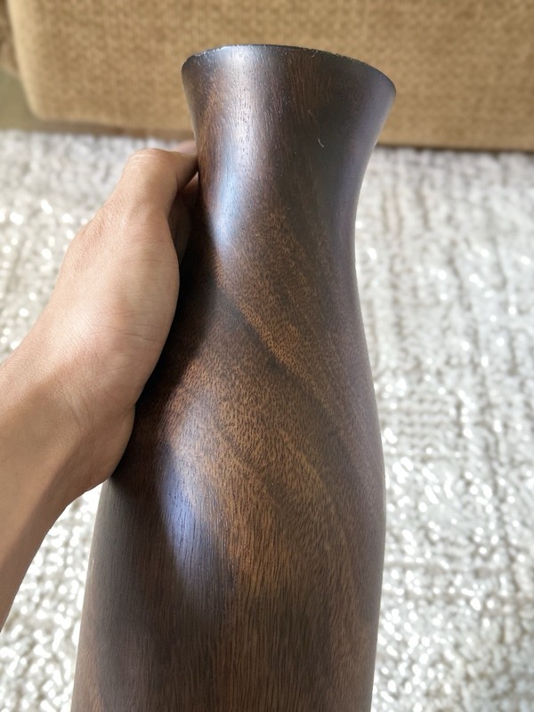 Made in Thailand Uniquewise Brown Wood Modern Vase 16" tall gallery