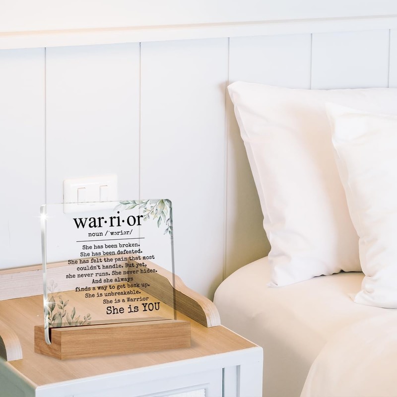 Inspirational Cancer Survivor Gifts for Women Mom, 4 x 4 inches, Worrior gallery