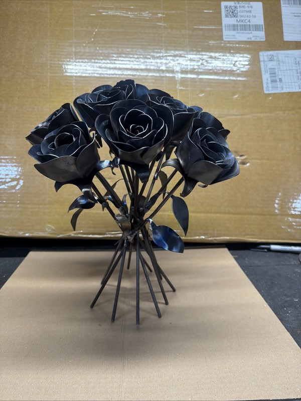 Handmade Steel Rose Raw Metal Flower Industrial Home Decor gallery