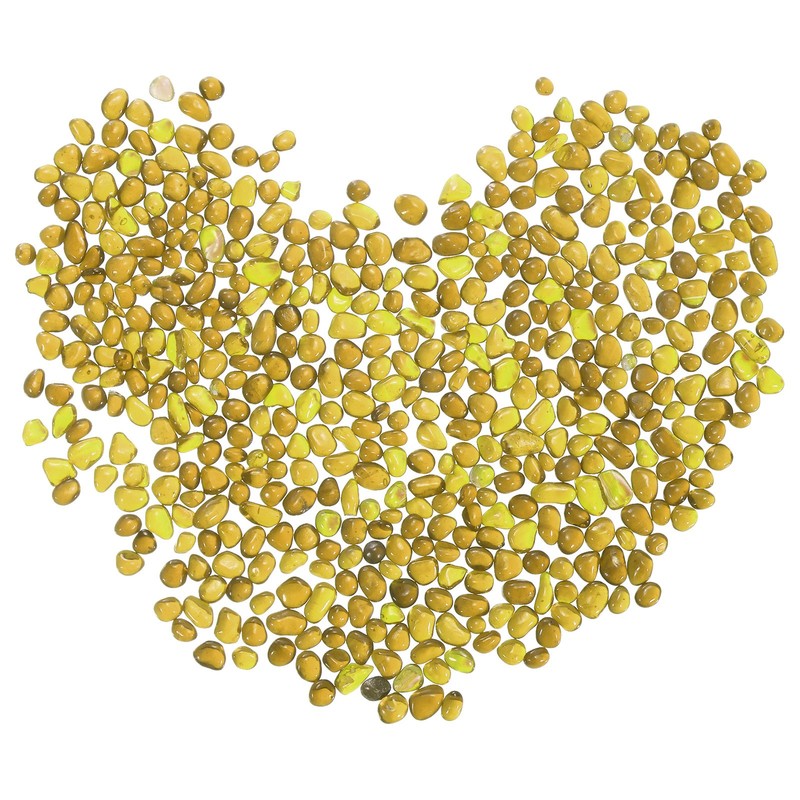 400g/0.88lb 5-7mm Glass Stones Pebbles Decor for Vase Filler Aquarium, Yellow
