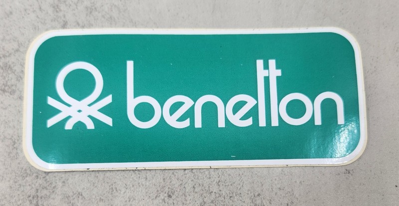 Vintage 1980s Benetton Green Global Fashion Brand Italy Sticker