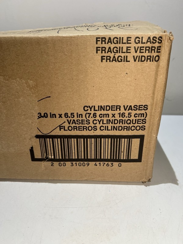 12Pcs Clear Glass Cylinder Vases - 6.5 Inch Tall for Elegant Weddings & Events gallery