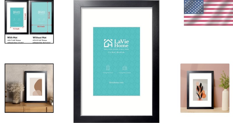 11x16 Black Gallery Frame - Perfect for Vertical or Horizontal Display gallery