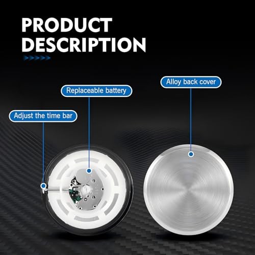 2 Pack Mini Car Clocks, 1.57 Inch Luminous Analog Dashboard Clock 2 PCS White gallery